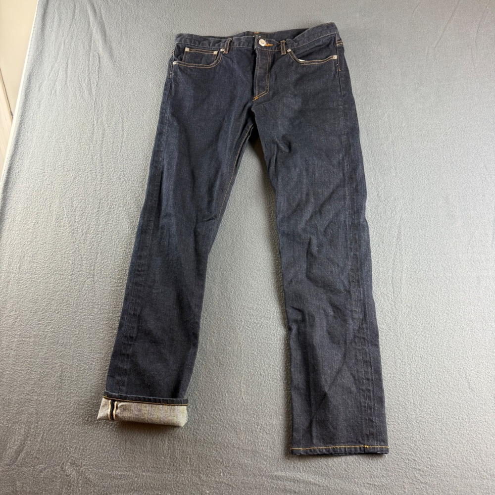 APC Selvedge Jeans Men's 31x29* Blue Petit Standard Japanese Slim Fit Dark Wash